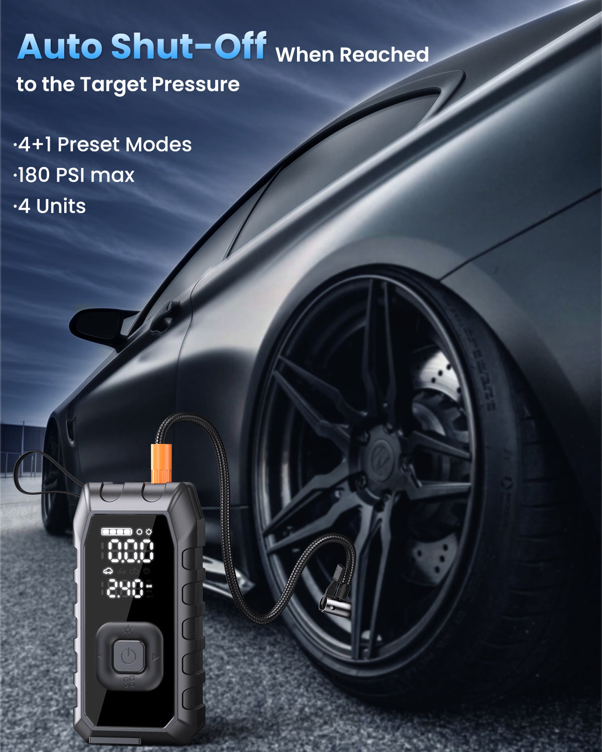 Thmomex Air Compressor with 20000mAh & 180PSI & Dual Cylinder